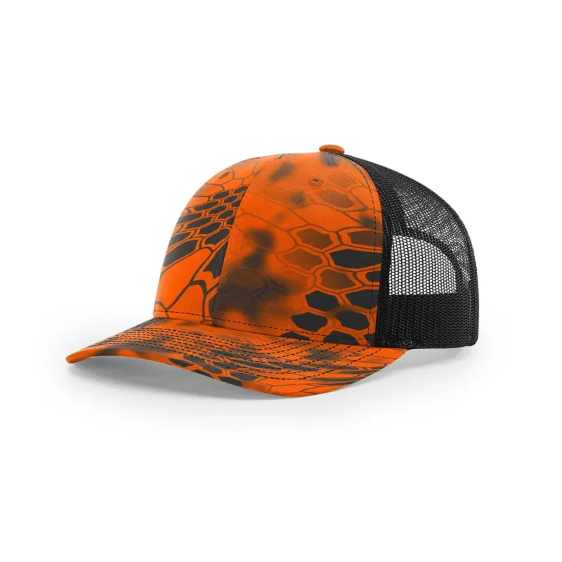 Richardson Inferno/Black Mesh Back Kryptek Camo Trucker Hat