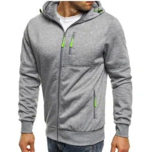 Herren Hoodie mit praktischen Reißverschlusstaschen und modernem Design – Cavarno
