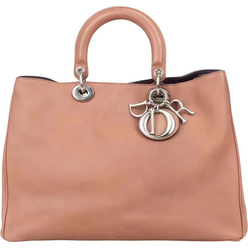 Christian Dior Calfskin Diorissimo Tote Handbag