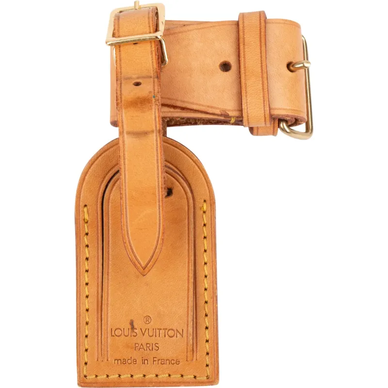 [🔄️B21 / F24] Louis Vuitton Vachetta Leather Luggage Tag - vintageandkickz