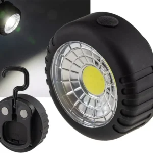 LED Arbeitsleuchte mit Magnet "COB 100" 3x AAA Batterie, Haken, 75x35mm, 6000k