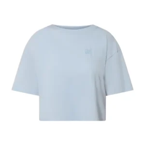 Monogram Cropped Jersey Tee Blue