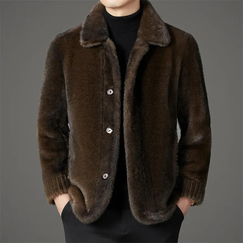 Herren elegante Kunstfelljacke – Marzano