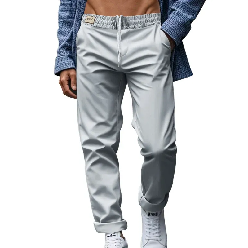 Herren elegante Freizeithose mit lockerer Passform und hochelastischem Bund – Sorevano