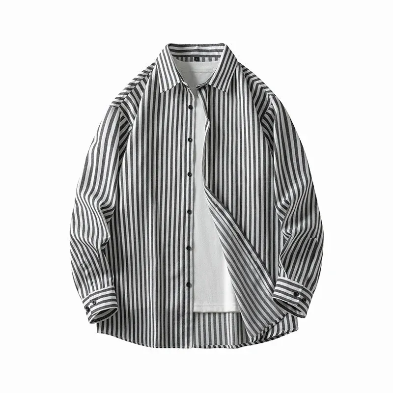 Herren Langarmhemd mit elegantem Streifenmuster und bequemen Passform – Arvello