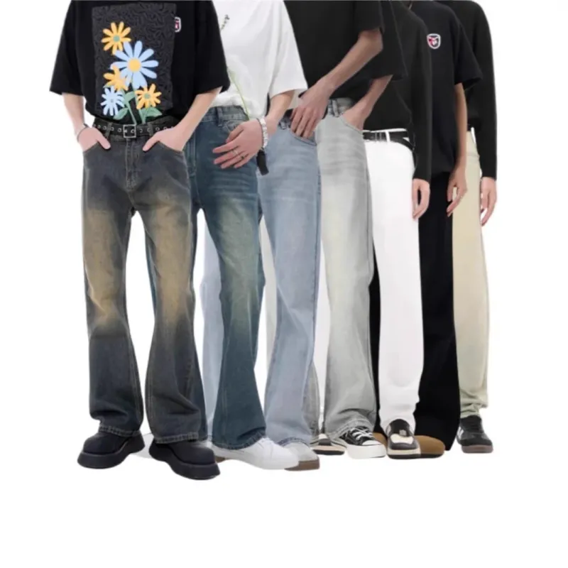 Herren Lässige Hochtaillierte Jeans Echoarchiv