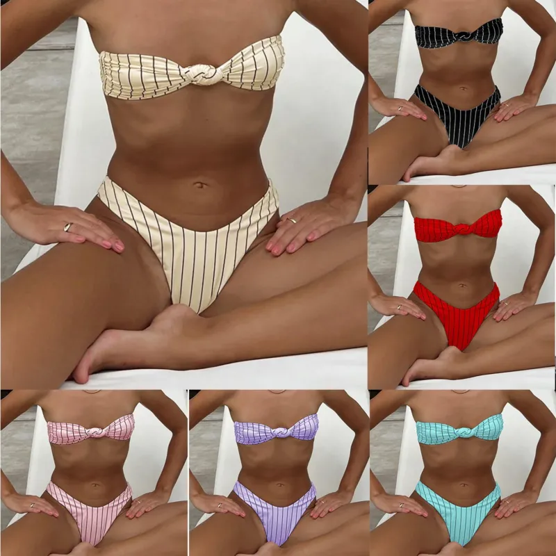 Damen Bandeau-Bikini mit stylischem Knotendesign – Maréssa
