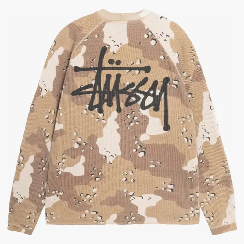 Stussy Raglan Thermal L/s Crew Desert Camo